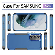 For Samsung Galaxy S24 5G TPU + PC Shockproof Protective Phone Case(Royal Blue + Black)