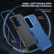 For Samsung Galaxy S24 5G TPU + PC Shockproof Protective Phone Case(Royal Blue + Black)
