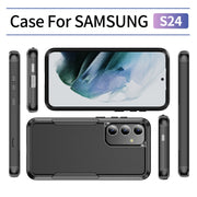 For Samsung Galaxy S24 5G TPU + PC Shockproof Protective Phone Case(Black)