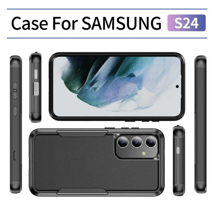 For Samsung Galaxy S24 5G TPU + PC Shockproof Protective Phone Case(Black)