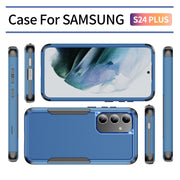 For Samsung Galaxy S24+ 5G TPU + PC Shockproof Protective Phone Case(Royal Blue + Black)