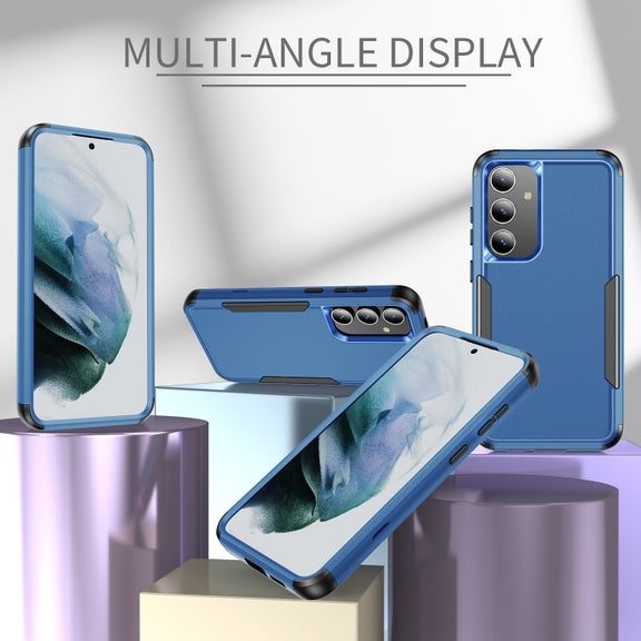 For Samsung Galaxy S24+ 5G TPU + PC Shockproof Protective Phone Case(Royal Blue + Black)
