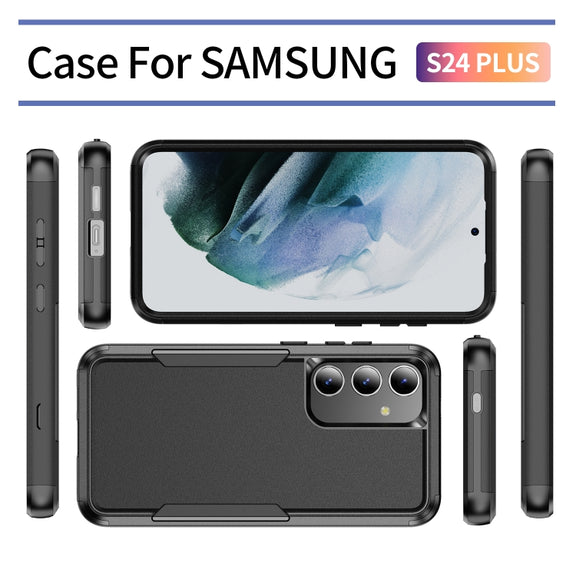 For Samsung Galaxy S24+ 5G TPU + PC Shockproof Protective Phone Case(Black)