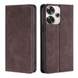 For Xiaomi Redmi Turbo 3 5G Skin Feel Magnetic Leather Phone Case(Dark Brown) - 13 Ultra Cases by PMC TechLife | Online Shopping South Africa | PMC TechLife | Buy Now Pay Later Mobicred