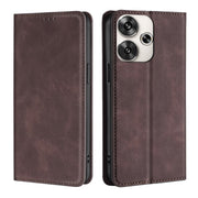 For Xiaomi Redmi Turbo 3 5G Skin Feel Magnetic Leather Phone Case(Dark Brown)