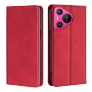For Huawei Pura 70 Skin Feel Magnetic Leather Phone Case(Red)