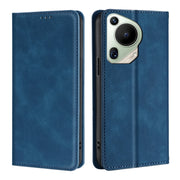 For Huawei Pura 70 Ultra Skin Feel Magnetic Leather Phone Case(Blue)