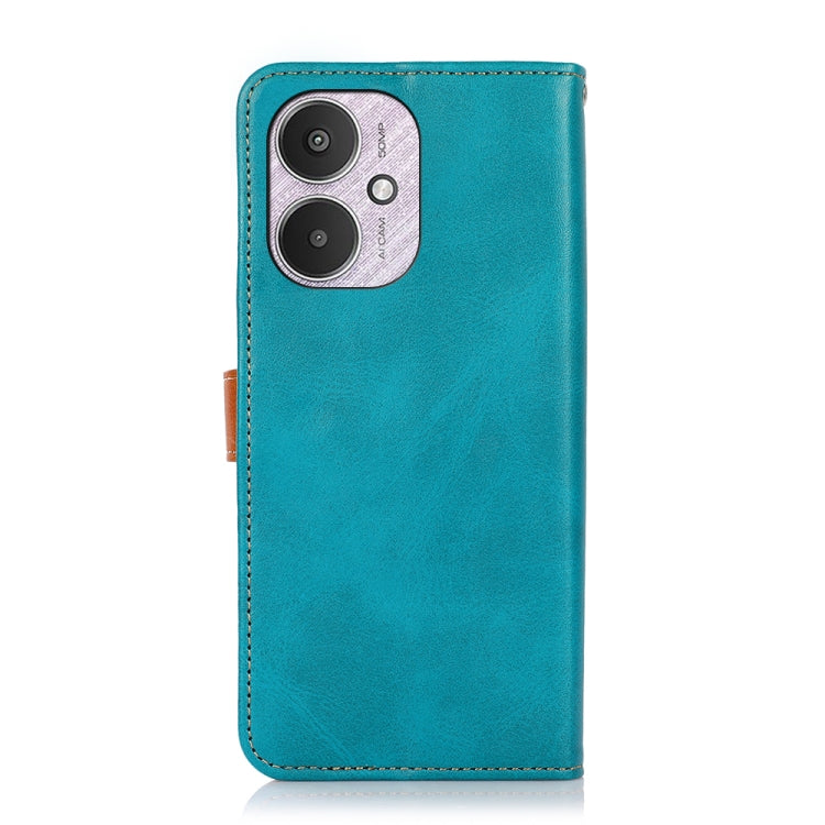 For Xiaomi Redmi 13C KHAZNEH Cowhide Texture Flip Leather Phone Case(Blue)