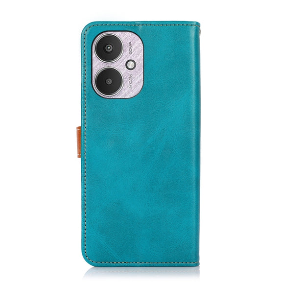 For Xiaomi Redmi 13C KHAZNEH Cowhide Texture Flip Leather Phone Case(Blue)
