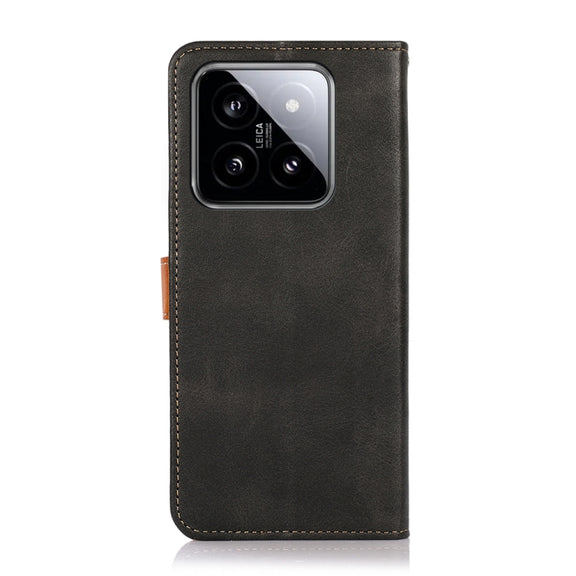 For Xiaomi 14 KHAZNEH Cowhide Texture Flip Leather Phone Case(Black)