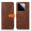 For Xiaomi 14 Pro KHAZNEH Cowhide Texture Flip Leather Phone Case(Brown) - 14 Pro Cases by PMC TechLife | Online Shopping South Africa | PMC TechLife | Buy Now Pay Later Mobicred