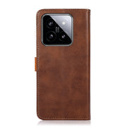 For Xiaomi 14 Pro KHAZNEH Cowhide Texture Flip Leather Phone Case(Brown)