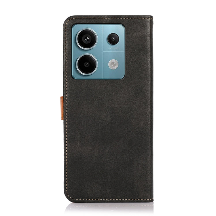 For Xiaomi Redmi Note 13 5G Global KHAZNEH Cowhide Texture Flip Leather Phone Case(Black)