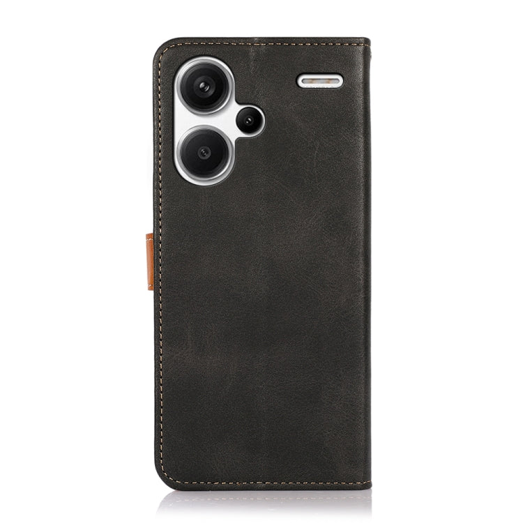 For Xiaomi Redmi Note 13 Pro+ 5G Global KHAZNEH Cowhide Texture Flip Leather Phone Case(Black)