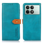 For Xiaomi Redmi K70E / POCO X6 Pro KHAZNEH Cowhide Texture Flip Leather Phone Case(Blue)