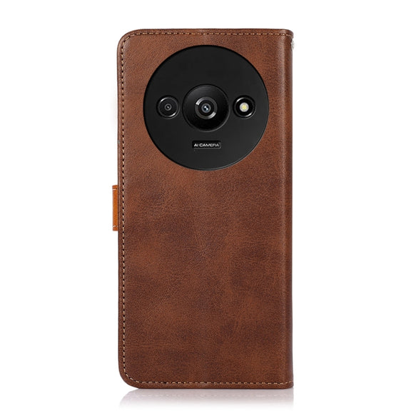 For Xiaomi Redmi A3 KHAZNEH Cowhide Texture Flip Leather Phone Case(Brown)