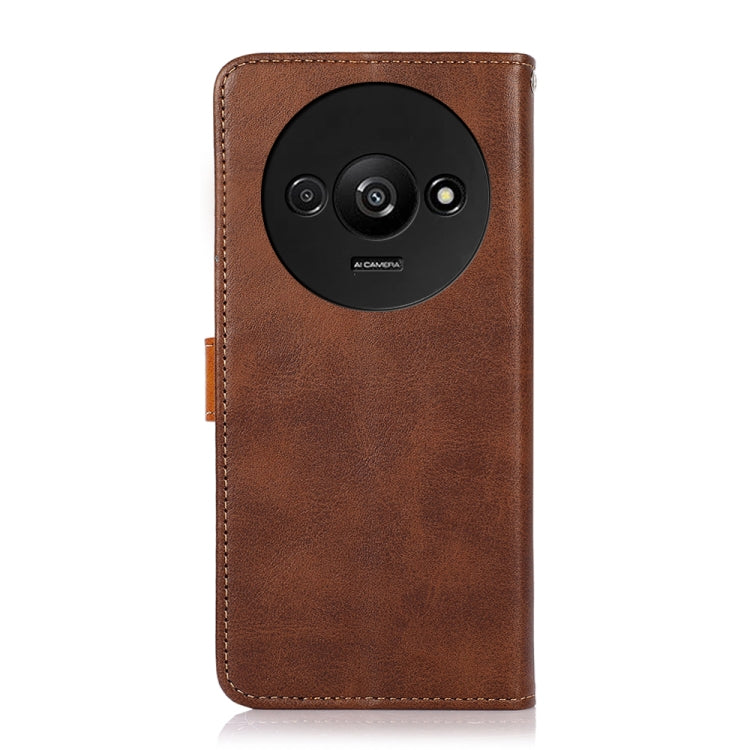 For Xiaomi Redmi A3 KHAZNEH Cowhide Texture Flip Leather Phone Case(Brown)