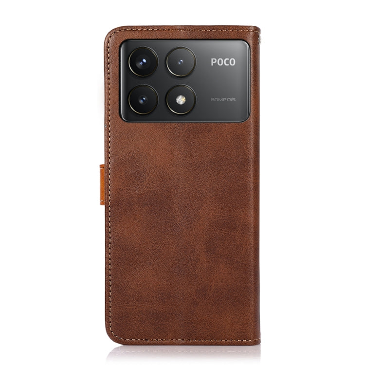 For Xiaomi Redmi K70 5G / K70 Pro 5G KHAZNEH Cowhide Texture Flip Leather Phone Case(Brown)