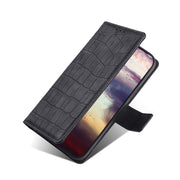 For Xiaomi Redmi Note 12S 4G Skin Feel Crocodile Magnetic Clasp Leather Phone Case(Black)