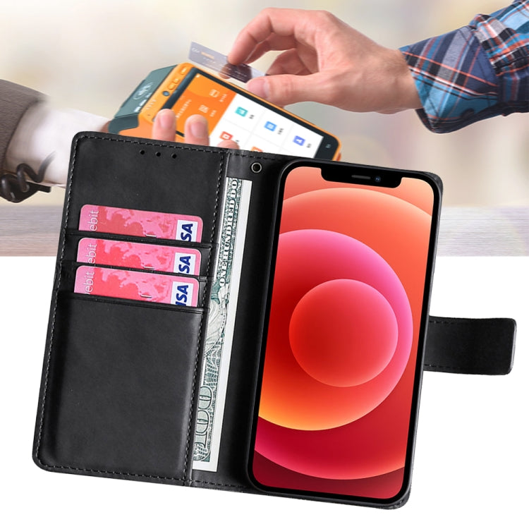 For Xiaomi Redmi Turbo 3 5G Skin Feel Crocodile Magnetic Clasp Leather Phone Case(Black)