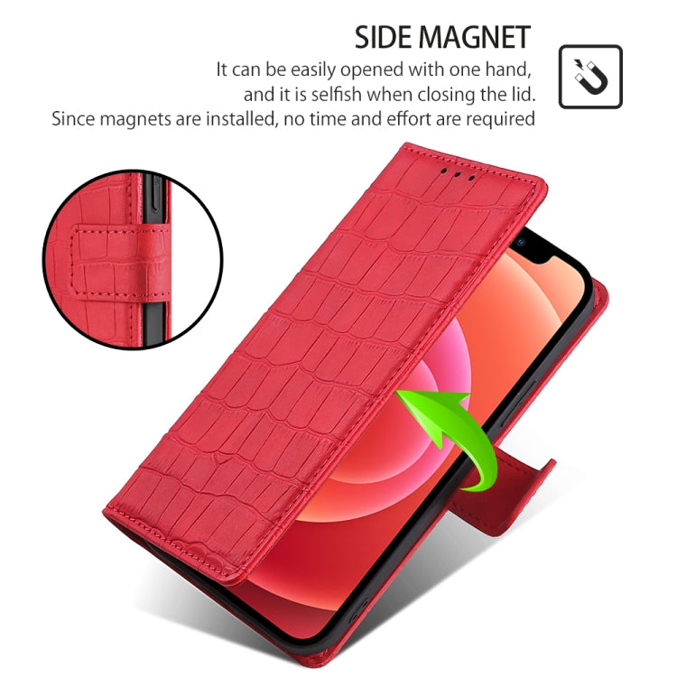 For Huawei Pura 70 Ultra 5G Skin Feel Crocodile Magnetic Clasp Leather Phone Case(Red)