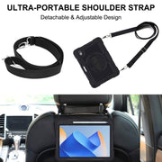 For Huawei MatePad 11 2023 360 Degree Rotation PC Contrast Silicone Tablet Case(Black)