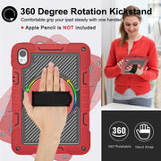 For Huawei MatePad 11.5 2023 360 Degree Rotation PC Contrast Silicone Tablet Case(Red + Black)