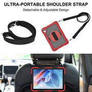 For Huawei MatePad 11.5 2023 360 Degree Rotation PC Contrast Silicone Tablet Case(Red + Black)