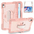 For Huawei MatePad 11.5 2023 360 Degree Rotation PC Contrast Silicone Tablet Case(Rose Gold) - Huawei by PMC TechLife | Online Shopping South Africa | PMC TechLife | Buy Now Pay Later Mobicred