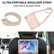 For Huawei MatePad 11.5 2023 360 Degree Rotation PC Contrast Silicone Tablet Case(Rose Gold)
