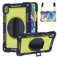 For Huawei MatePad SE 11 360 Degree Rotation PC Contrast Silicone Tablet Case(Navy Blue + Yellow Green) - Huawei by PMC TechLife | Online Shopping South Africa | PMC TechLife | Buy Now Pay Later Mobicred