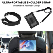 For Huawei MatePad SE 11 360 Degree Rotation PC Contrast Silicone Tablet Case(Black)