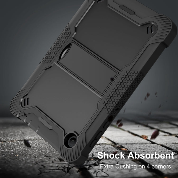For TCL Tab 8 LE Shockproof Silicone Hybrid PC Tablet Case with Holder(Black)