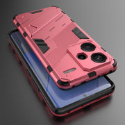 For Xiaomi Redmi Note 13 Pro Punk Armor 2 in 1 PC + TPU Phone Case(Light Red)