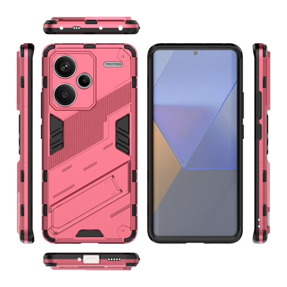 For Xiaomi Redmi Note 13 Pro Punk Armor 2 in 1 PC + TPU Phone Case(Light Red)