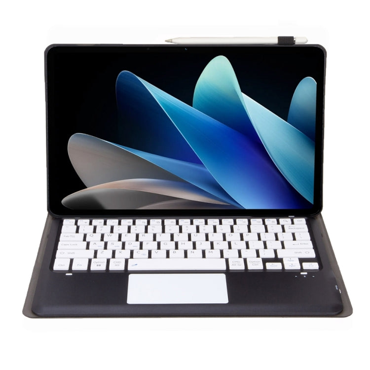 For vivo Pad 2 12.1 inch AV12-A Ultra-thin Split Bluetooth Keyboard Leather Tablet Case with Touchpad(Black+White)