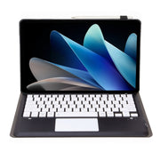 For vivo Pad 2 12.1 inch AV12-A Ultra-thin Split Bluetooth Keyboard Leather Tablet Case with Touchpad(Black+White)