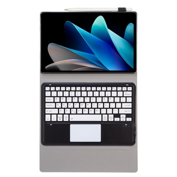 For vivo Pad 2 12.1 inch AV12-A Ultra-thin Split Bluetooth Keyboard Leather Tablet Case with Touchpad(Black+White)