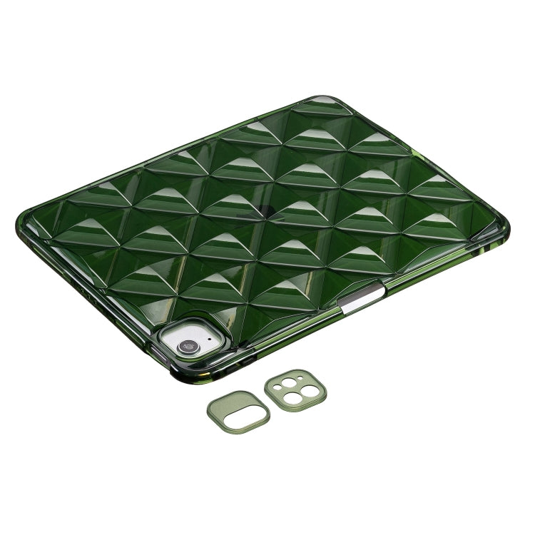 Diamond Texture TPU Airbag Tablet Case For iPad Air 11 2024 / iPad Pro 11(Green)