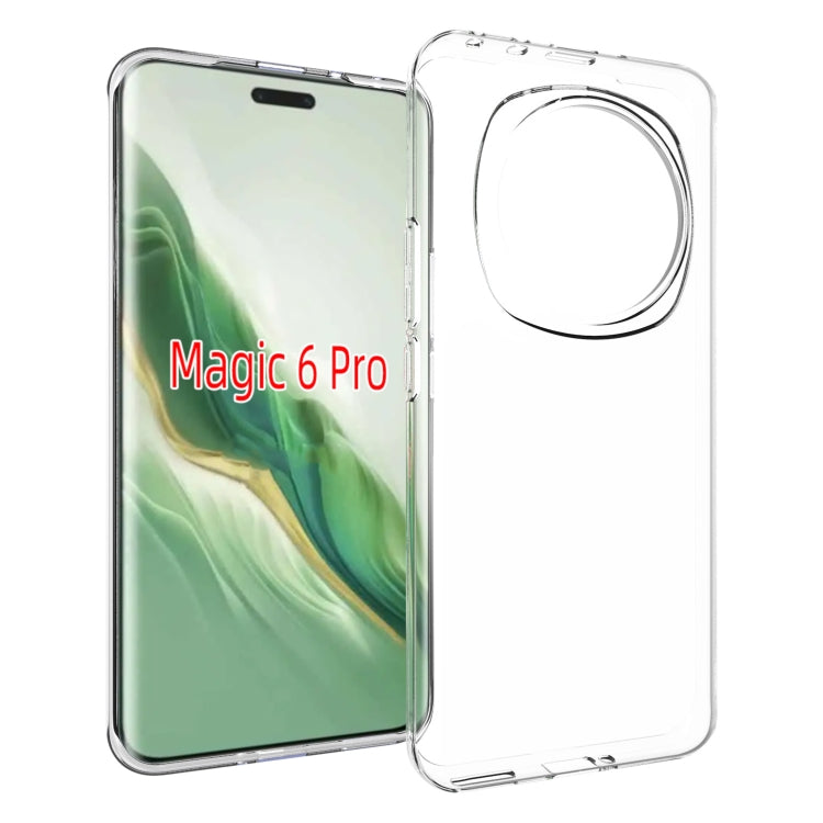 For Honor Magic6 Pro 5G Water-resistant Texture TPU Phone Case(Transparent)