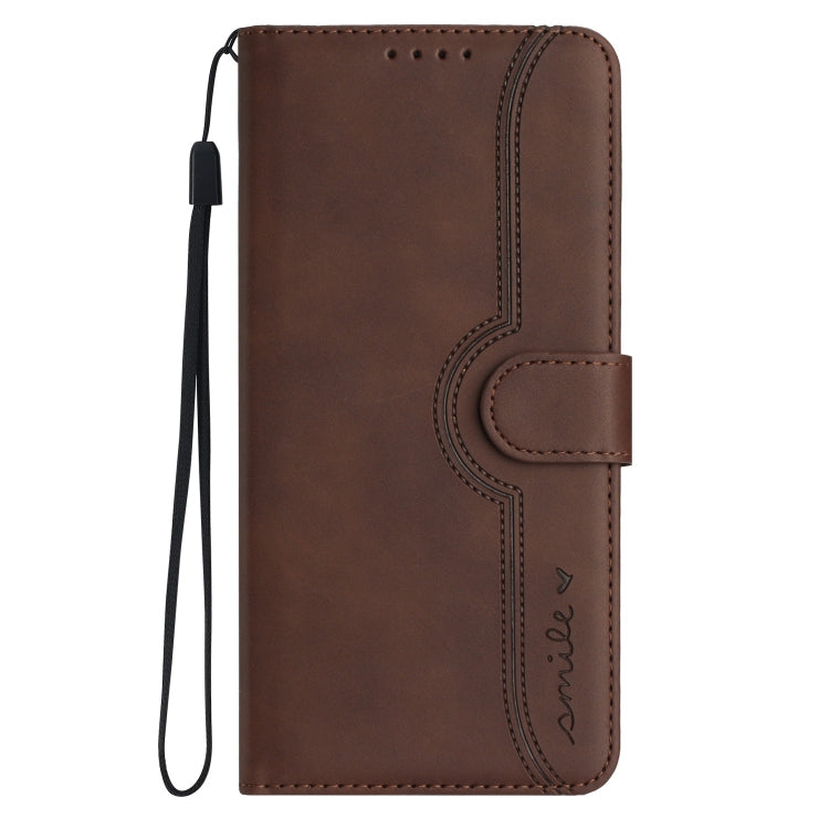 For Xiaomi 14 Pro Heart Pattern Skin Feel Leather Phone Case(Brown)