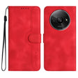 For Xiaomi Redmi A3 Heart Pattern Skin Feel Leather Phone Case(Red) - Xiaomi Cases by PMC TechLife | Online Shopping South Africa | PMC TechLife | Buy Now Pay Later Mobicred