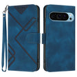 For Google Pixel 9 Line Pattern Skin Feel Leather Phone Case(Royal Blue) - free shipping - PMC TechLife - Order now!
