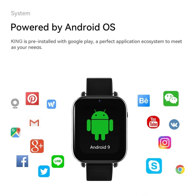 Z20 1.75 inch Screen 4G LTE Smart Watch Android 9 OS 4GB+128GB(Black)