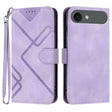For iPhone 17 Air Line Pattern Skin Feel Leather Phone Case(Light Purple) - free shipping - PMc TechLife - Order now!