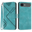 For iPhone 17 Air Line Pattern Skin Feel Leather Phone Case(Light Blue) - free shipping - PMc TechLife - Order now!