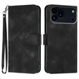 For iPhone 17 Pro Max Line Pattern Skin Feel Leather Phone Case(Black) - free shipping - PMc TechLife - Order now!
