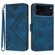 For iPhone 17 Pro Line Pattern Skin Feel Leather Phone Case(Royal Blue) - free shipping - PMc TechLife - Order now!