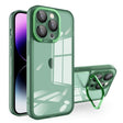 For iPhone 15 Plus Invisible Lens Bracket Matte Transparent MagSafe Phone Case(Dark Green) - iPhone 15 Plus Cases by PMC TechLife | Online Shopping South Africa | PMC TechLife