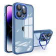 For iPhone 15 Pro Max Invisible Lens Bracket Matte Transparent MagSafe Phone Case(Royal Blue) - iPhone 15 Pro Max Cases by PMC TechLife | Online Shopping South Africa | PMC TechLife